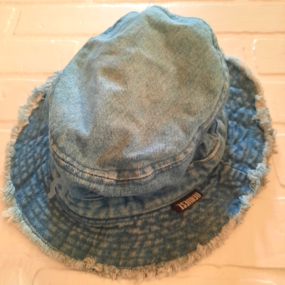 Vintage Request Raw Edge Denim Bucket Hat 90s